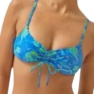 Blackbough Swim Bikini Top S Electric Beach Floral Recycled Nylon NWOT